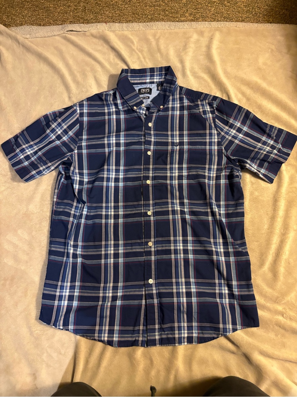 Chaps Ralph Lauren Men’s Plaid Button Down Collared Shirt